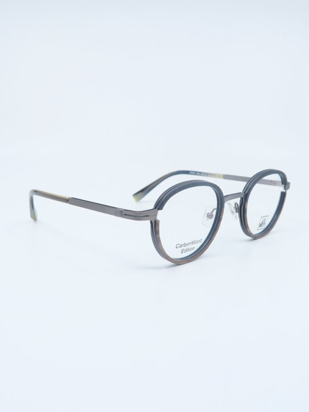 J.F. Rey JF2980 0590 48mm Gunmetal & Carbon Wood Edition New Men's Eyeglasses.